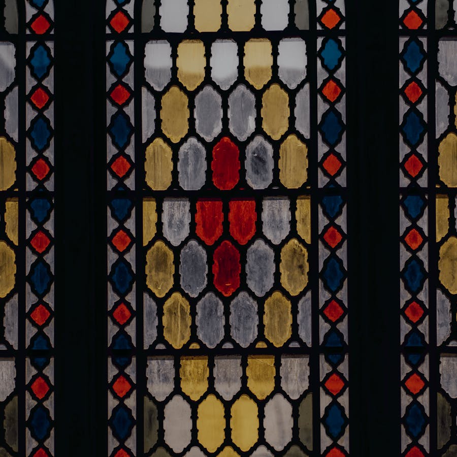 The Sanctuary Rose, Gothic stained glass panel